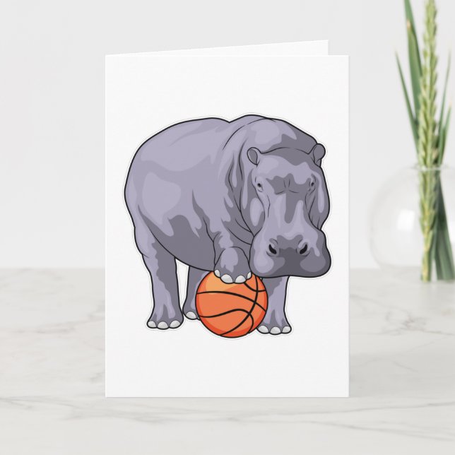 Cartão Jogador de basquete Hippo Basquete (Frente)