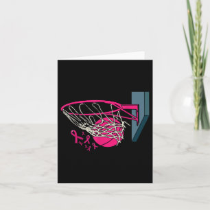 Cartão Jogador de Basquete Rosa Fita Awaren Cancer