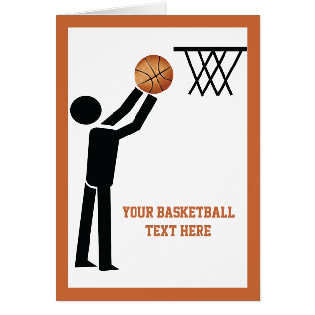 Cartão Jogador de basquetebol personalizado (Frente)