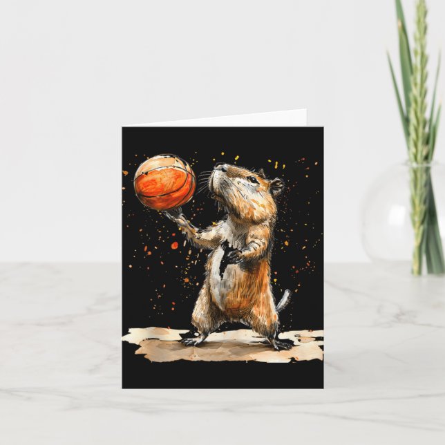 Cartão Jogador de bola de basquete de basquetebol (Frente)