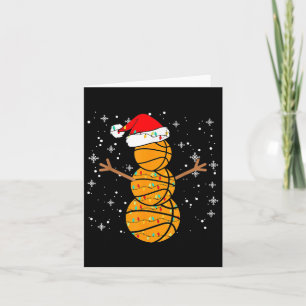 Cartão Jogador de Bysketbyll de Natal Papais noeis Snowma