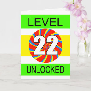 Cartão Jogador de Computador Aniversário do 22º