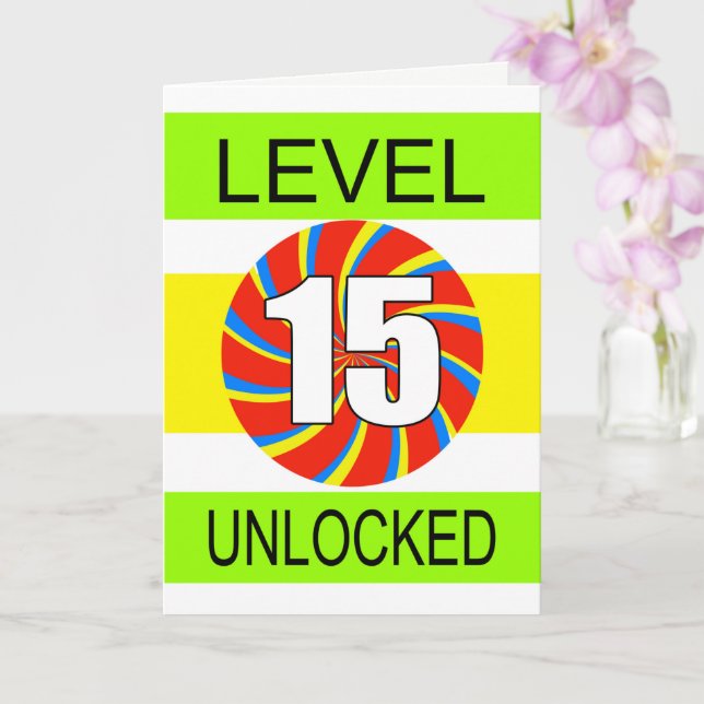 Cartão Jogador de Computador de Aniversário 15 (Orquídea)