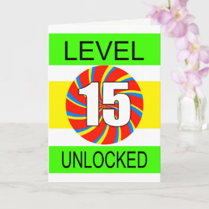 Cartão Jogador de Computador de Aniversário 15