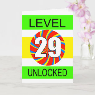 Cartão Jogador de computador de aniversário do 29º