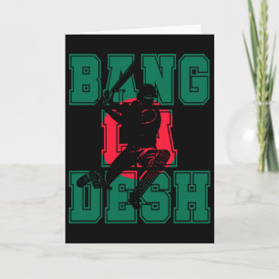 Cartão Jogador de críquete da bandeira de Ngladesh Jersey
