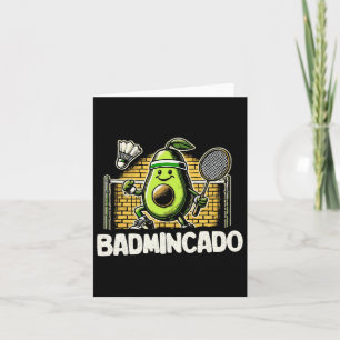 Cartão Jogador de Dminton Engraçado Design 6