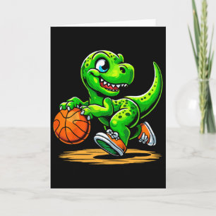 Cartão Jogador de Esqueleto de T-rex Dinossauro 