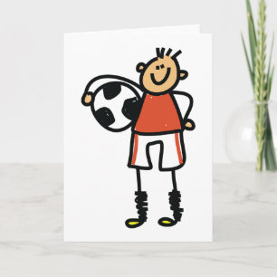 Cartão Jogador de Futebol Boneco de Palito