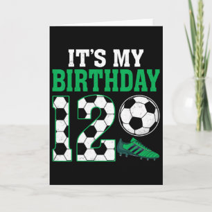 Cartão Jogador de Futebol de 12 Anos É Meu 12º Aniversári