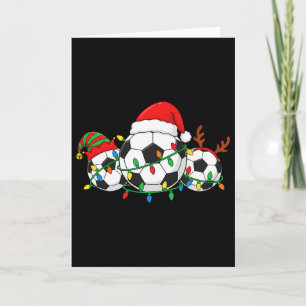 Cartão Jogador de Futebol de Natal Chapéu de Papai Noel X