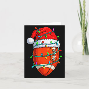 Cartão Jogador de Futebol de Natal Chapéu do Papai Noel L