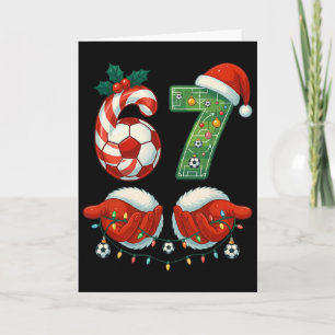 Cartão Jogador de Futebol de Natal Drip Número 67 Meninos