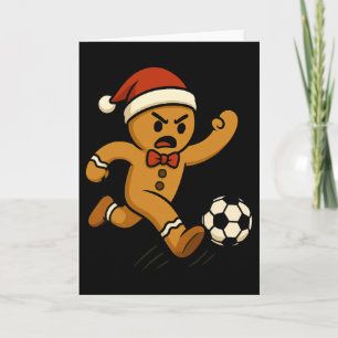 Cartão Jogador de Futebol de Pão de Mel Natal Divertido M