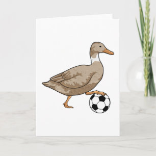 Cartão Jogador de futebol de pato Futebol