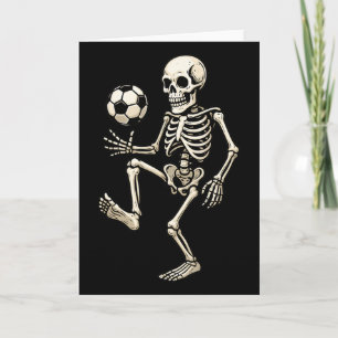 Cartão Jogador de Futebol Esqueleto Futebol de Halloween 