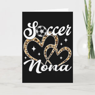 Cartão Jogador de Futebol Nona Leopardo Engraçado