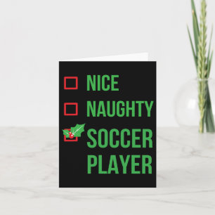 Cartão Jogador de Futebol Pijama Divertido Natal 