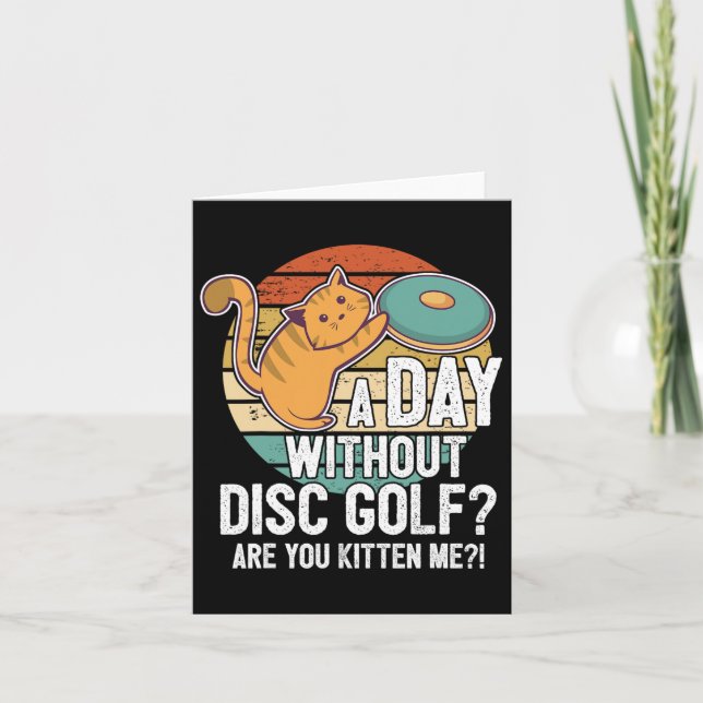 Cartão Jogador De Golfe De Disco Engraçado Dizendo Que Eu (Frente)