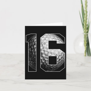 Cartão Jogador de Golfe do Aniversário do 16 Anos Golf