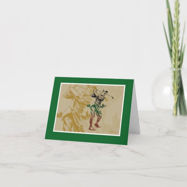 Cartão Jogador de golfe do cavalheiro (Frente)