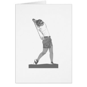 Cartão Jogador de golfe fêmea
