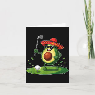 Cartão Jogador de golfe taco cinco de mayo golfista mexic