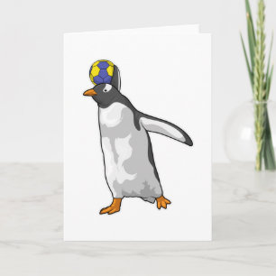 Cartão Jogador de handebol do Penguin Handball