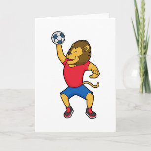 Cartão Jogador de handebol Leão Handebol