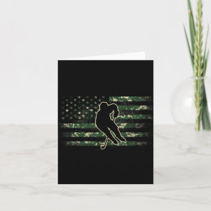 Cartão Jogador de Hóquei Bandeira Americana EUA Camuflado
