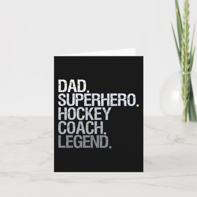 Cartão Jogador de Hóquei em Gelo Presente 1, treinador de (Frente)