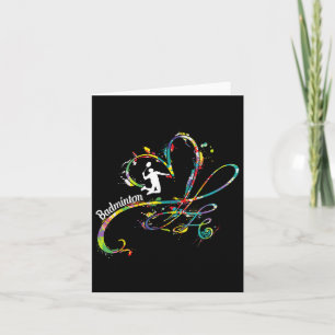 Cartão Jogador de jogo de badminton jogador de peteca bad