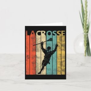 Cartão Jogador De Lacrosse Da Vintage Retro Gift Lacrosse