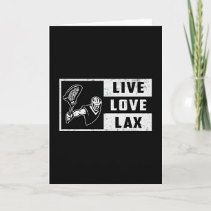 Cartão Jogador de Lacrosse Esporte Live Love Lax Engraçad