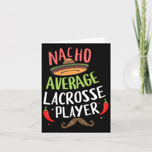 Cartão Jogador de Lacrosse Nada Medíocre Cinco De Mayo Me