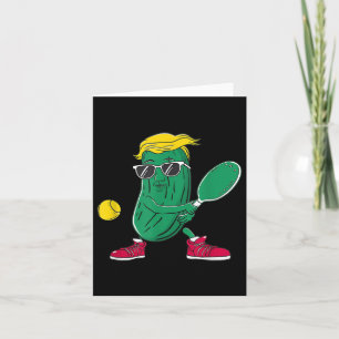 Cartão Jogador de Pickle Engraçado Patriótico Jogando Pic