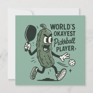 Cartão Jogador de Pickleball mais divertido do mundo