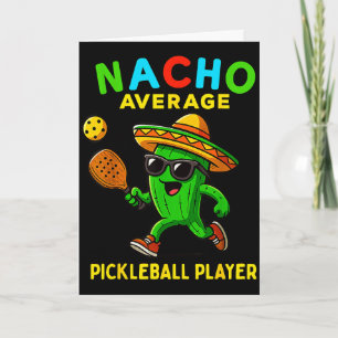 Cartão Jogador de pickleball não médio divertido mexicano