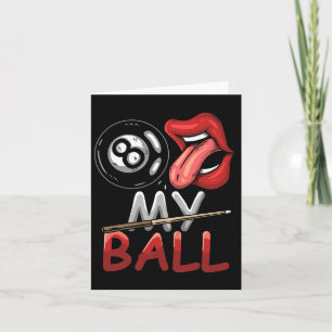Cartão Jogador de Piscina 8 Ball Billiard Oito Ball Billi