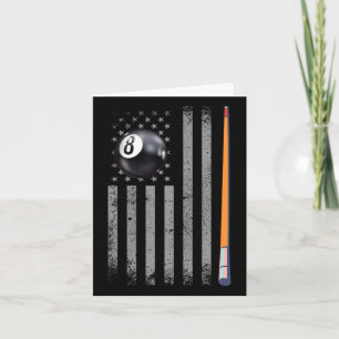 Cartão Jogador de Piscina Billiard, Bandeira Americana, 4