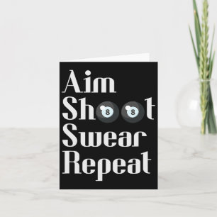 Cartão Jogador de Piscina de 8 bolas engraçado Billiards 