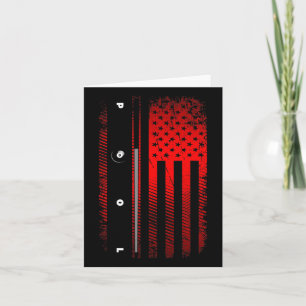 Cartão Jogador de Piscina do Basbo American Flag Billiard