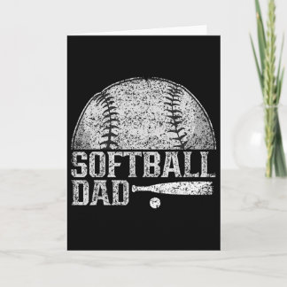 Cartão Jogador de Softbol Pai de Softbol Softbolista Soft