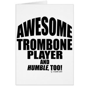 Cartão Jogador de Trombone impressionante