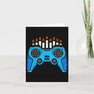 Cartão Jogador de Video Game Judeu Hanukkah Chanukah Home