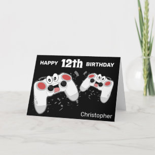 Cartão Jogador de vídeo personalizado divertido   Idade  