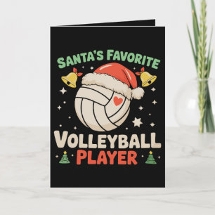 Cartão Jogador de Volei Favorito do Papai Noel Natal