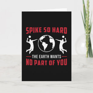 Cartão Jogador De Voleibol Spike So Duro Beach Voleibol