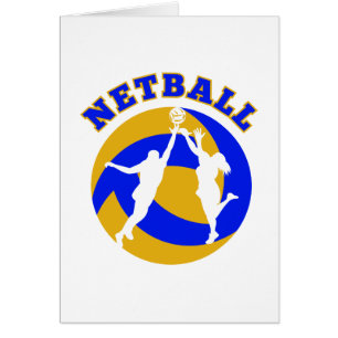 Cartão Jogador do Netball que repercutire para a bola