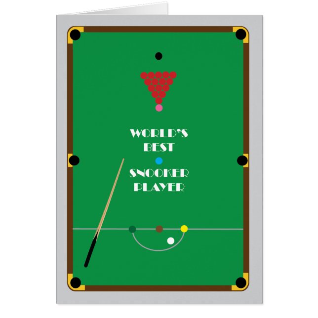 Cartão Jogador do Snooker do mundo o melhor (Frente)